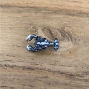 Antique Mini Silver Lobster Brooch with Detailed Design